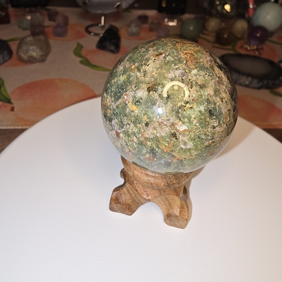 Hand Crafted Other - Full garden quartz crystal sphere